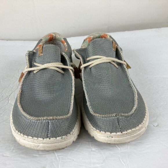 Hey Dude Mens Sz 8 Wally Eco Gray Slip On Comfort Stretch Loafer Shoe - Picture 3 of 8